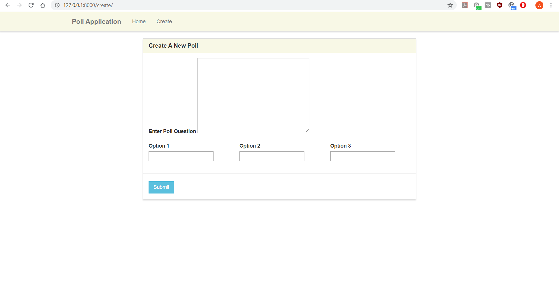 Create form with unstyled fields